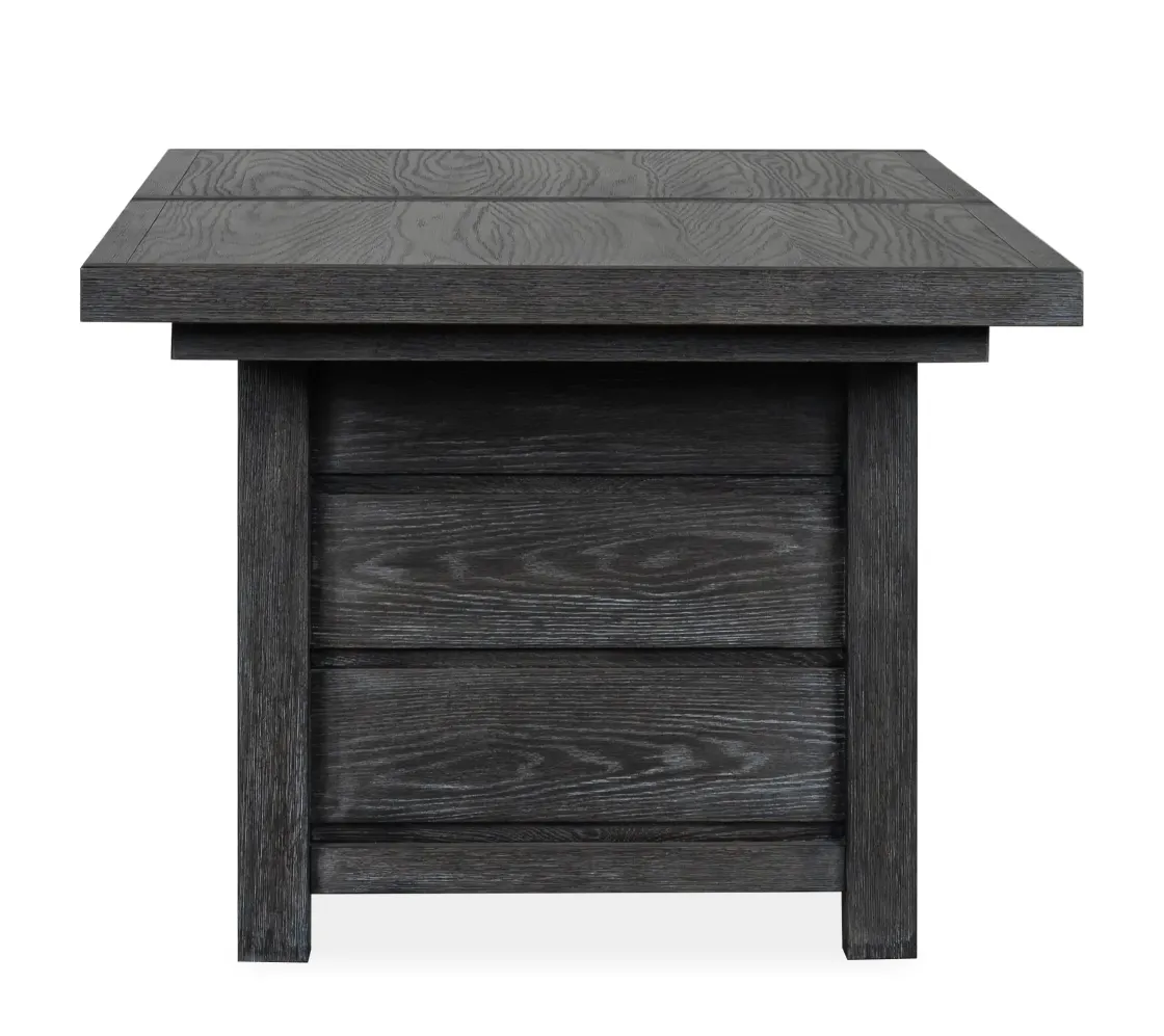 Mor Furniture Aspen Valley Trestle Dining Table & 4 Chairs In Ravenwood Black