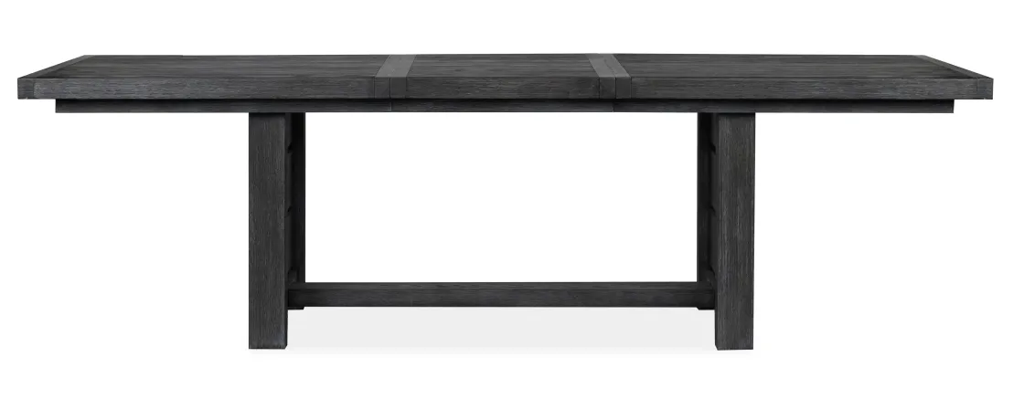 Mor Furniture Aspen Valley Trestle Dining Table & 4 Chairs In Ravenwood Black