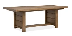 Mor Furniture Aspen Valley Trestle Dining Table In Sierra Brown