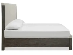 Mor Furniture Aspen Valley Upholstered Panel Bed In Sierra Brown, Queen