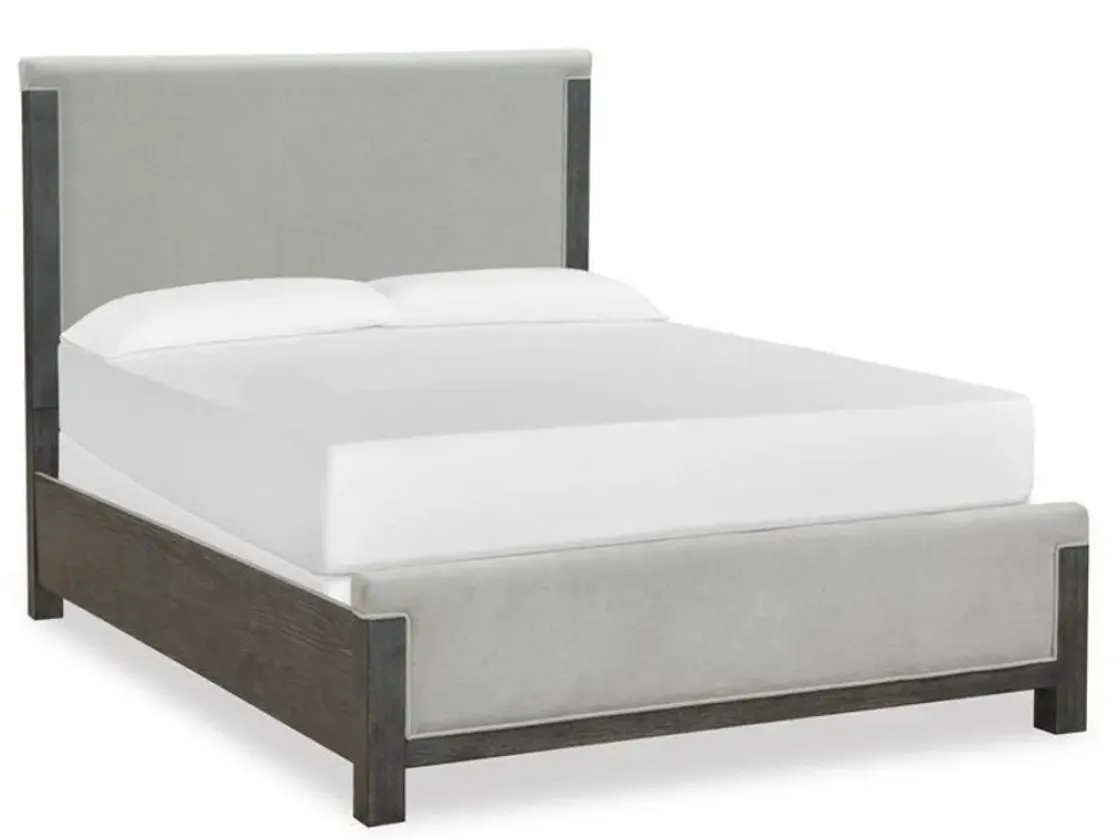 Mor Furniture Aspen Valley Upholstered Panel Bed In Sierra Brown, Queen