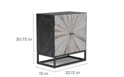 Mor Furniture Astral 3 Door Accent Cabinet In Gray