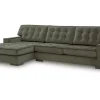 Mor Furniture Austen Sofa Chaise Sectional In Olive, Left Facing