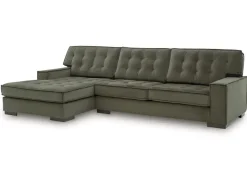 Mor Furniture Austen Sofa Chaise Sectional In Olive, Left Facing