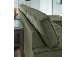 Mor Furniture Austen Sofa Chaise Sectional In Olive, Left Facing