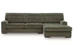 Mor Furniture Austen Sofa Chaise Sectional In Olive, Left Facing