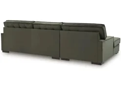Mor Furniture Austen Sofa Chaise Sectional In Olive, Left Facing