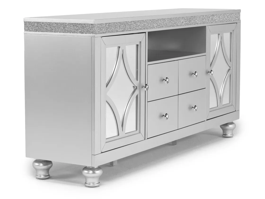 Mor Furniture Avril Media Console In Silver, 70 Inch