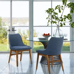 Mor Furniture Azalea Side Chair In Blue, Set Of 2