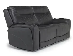 Mor Furniture Banks 3 Power Loveseat In Leather