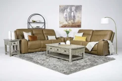 Mor Furniture Banks 3 Power Loveseat In Leather