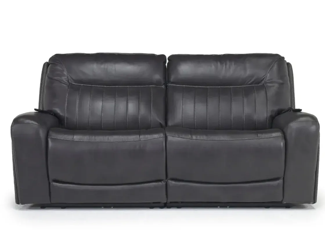 Mor Furniture Banks 3 Power Loveseat In Leather