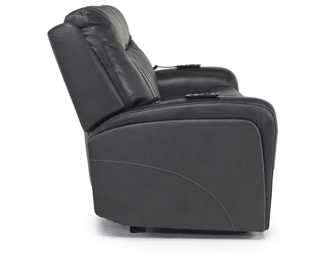 Mor Furniture Banks 3 Power Loveseat In Leather