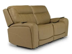 Mor Furniture Banks 3 Power Loveseat In Leather