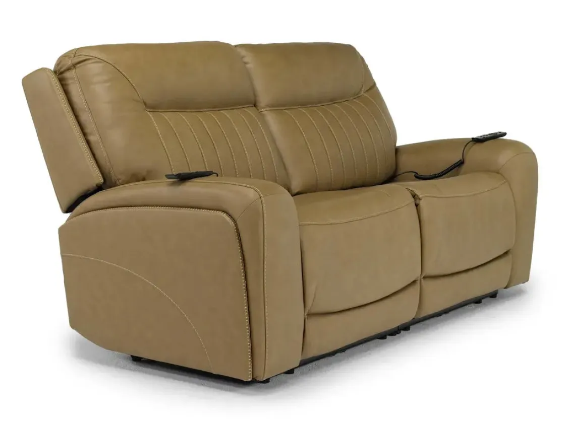 Mor Furniture Banks 3 Power Loveseat In Leather