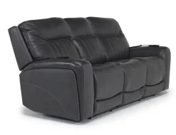 Mor Furniture Banks 3 Power Sofa & Loveseat In Leather