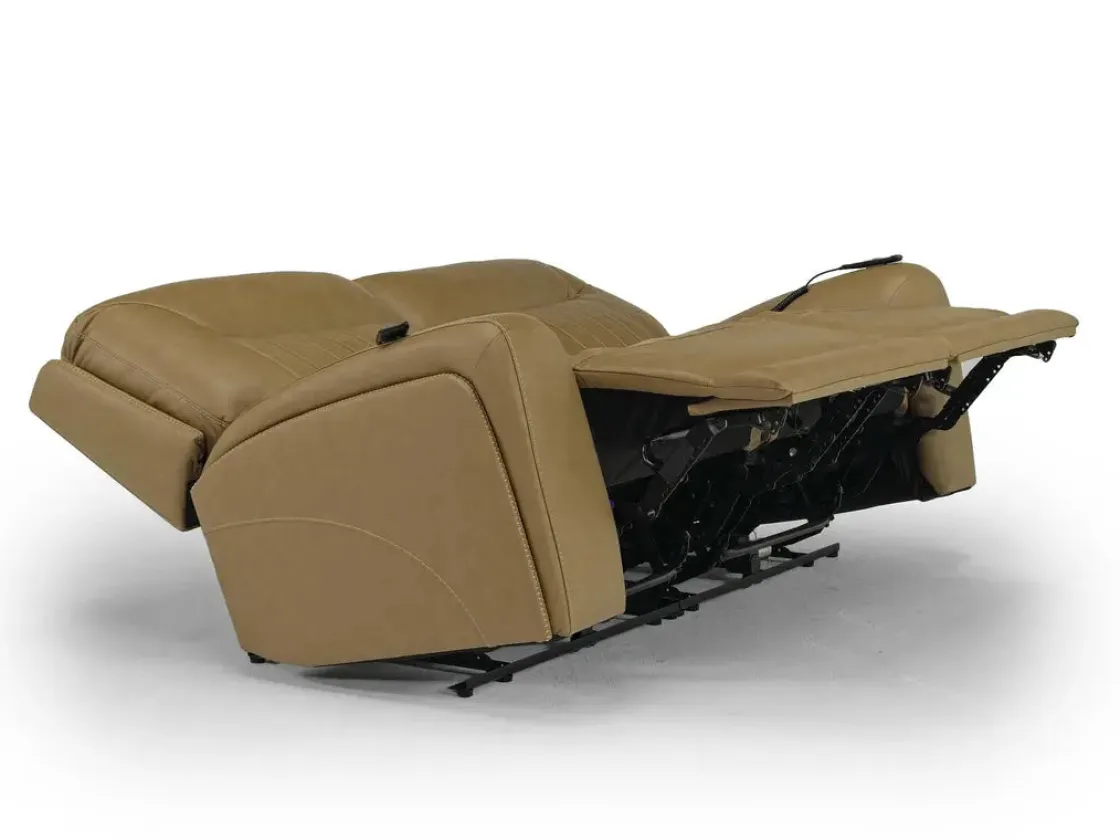 Mor Furniture Banks 3 Power Sofa & Loveseat In Leather