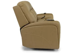 Mor Furniture Banks 3 Power Sofa In Chesapeake Charcoal Leather