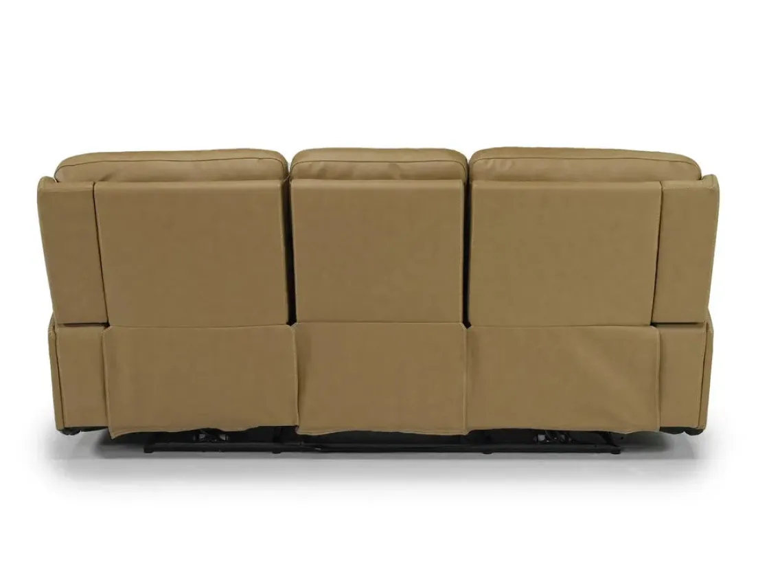 Mor Furniture Banks 3 Power Sofa In Chesapeake Charcoal Leather