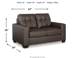 Mor Furniture Barlin Mills Loveseat In Carbon