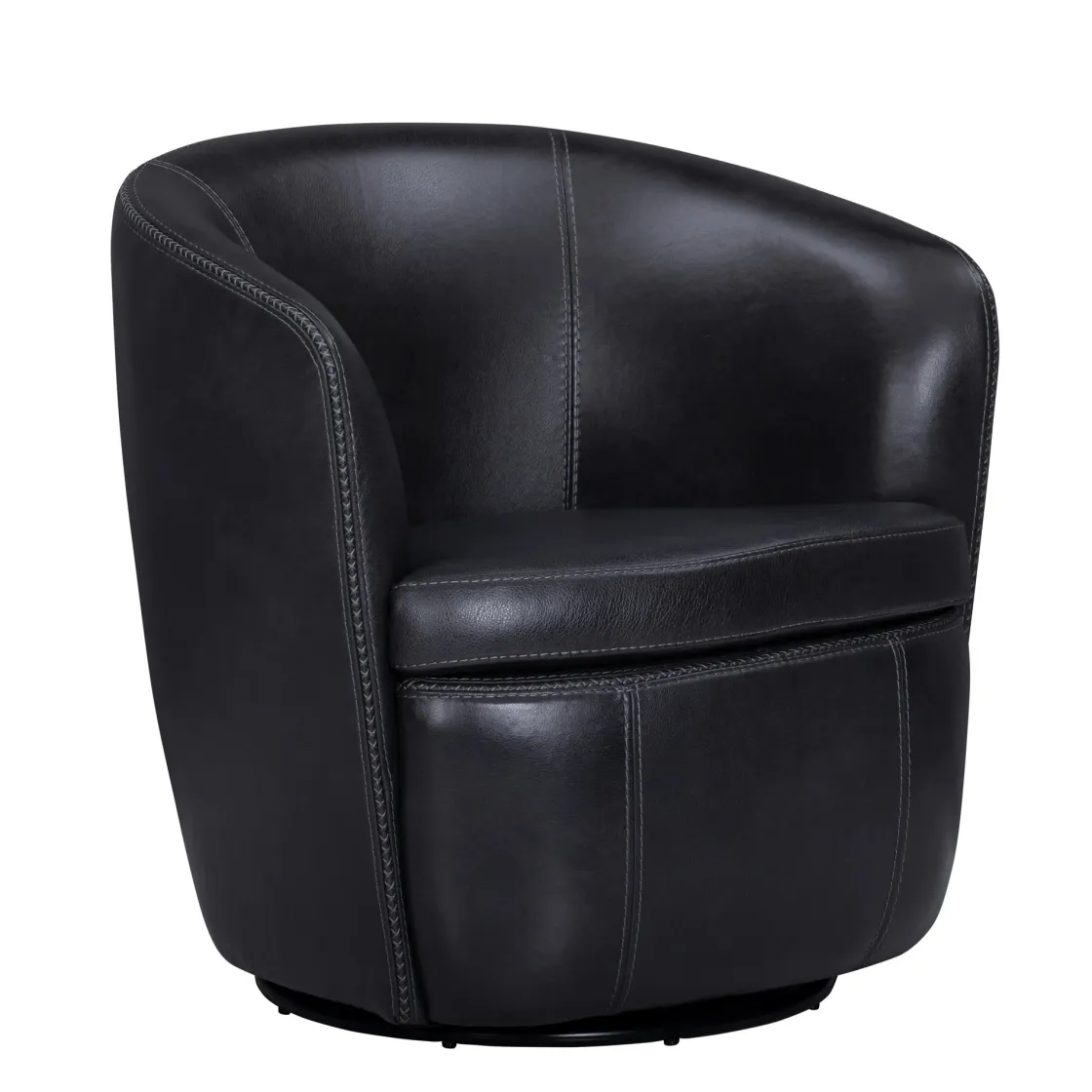 Mor Furniture Barolo Leather Swivel Club Chair In Caramel
