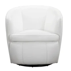 Mor Furniture Barolo Leather Swivel Club Chair In Caramel