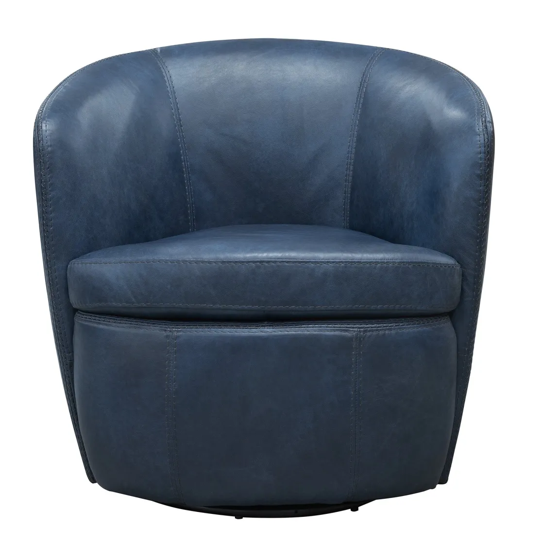 Mor Furniture Barolo Leather Swivel Club Chair In Caramel