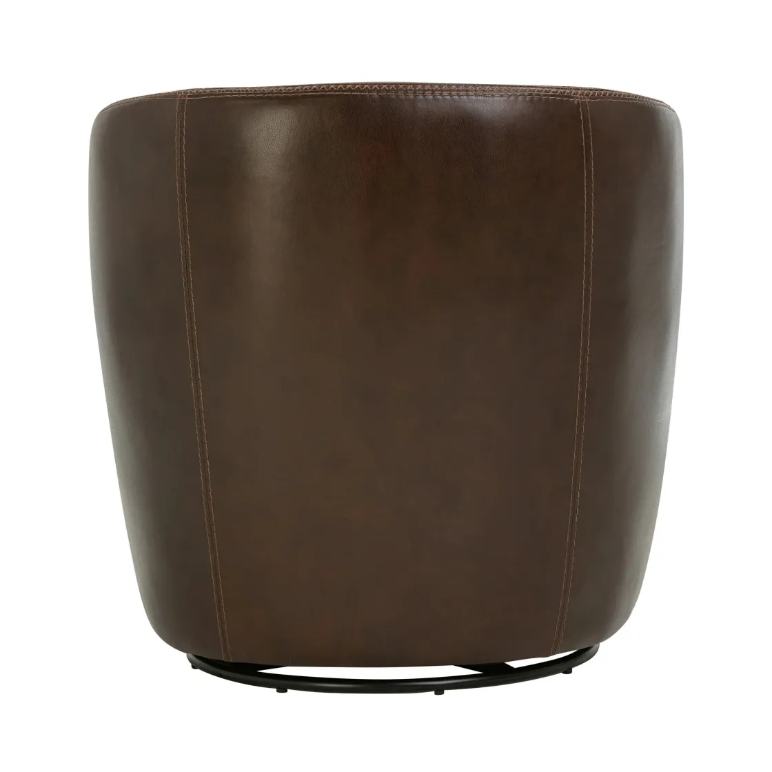 Mor Furniture Barolo Leather Swivel Club Chair In Caramel