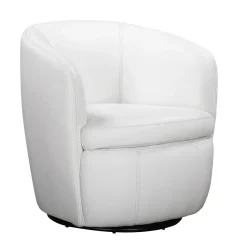 Mor Furniture Barolo Leather Swivel Club Chair In Caramel