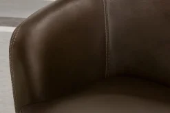 Mor Furniture Barolo Leather Swivel Club Chair In Caramel