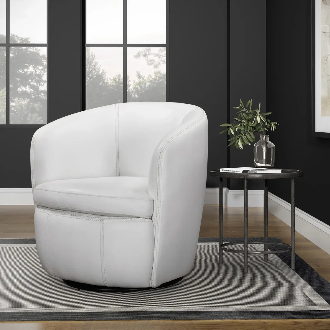 Mor Furniture Barolo Leather Swivel Club Chair In Caramel