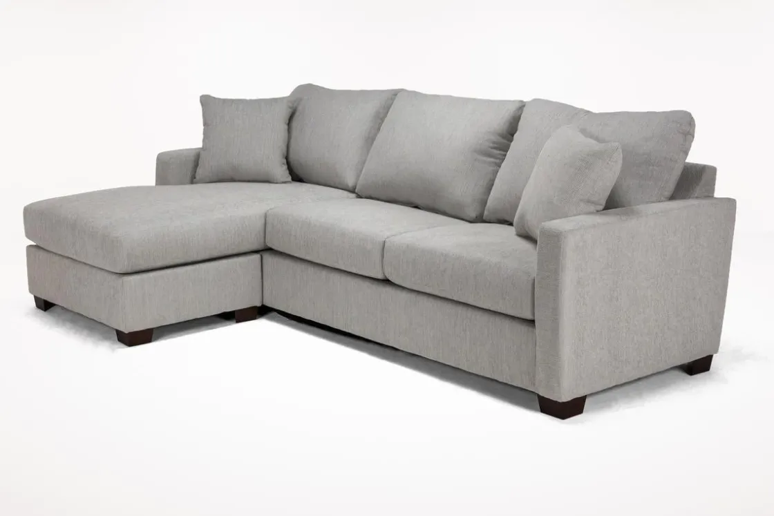 Mor Furniture Barrett Reversible Sofa Chaise In Fisk Smoke