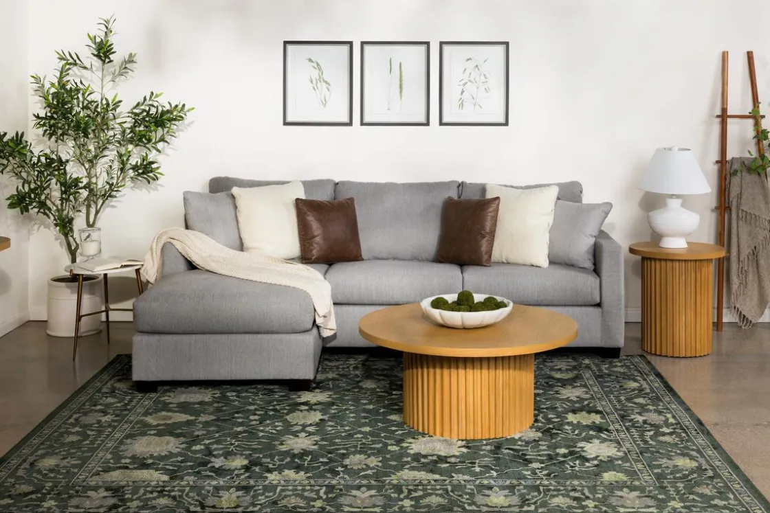 Mor Furniture Barrett Reversible Sofa Chaise In Fisk Smoke