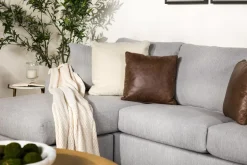 Mor Furniture Barrett Reversible Sofa Chaise In Fisk Smoke