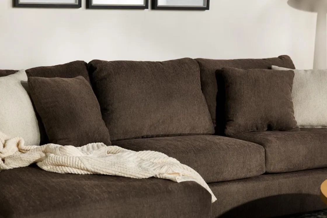 Mor Furniture Barrett Reversible Sofa Chaise In Fisk Smoke