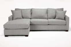 Mor Furniture Barrett Reversible Sofa Chaise In Fisk Smoke