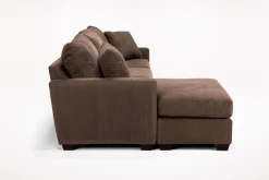 Mor Furniture Barrett Reversible Sofa Chaise In Fisk Smoke