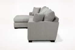 Mor Furniture Barrett Reversible Sofa Chaise In Fisk Smoke