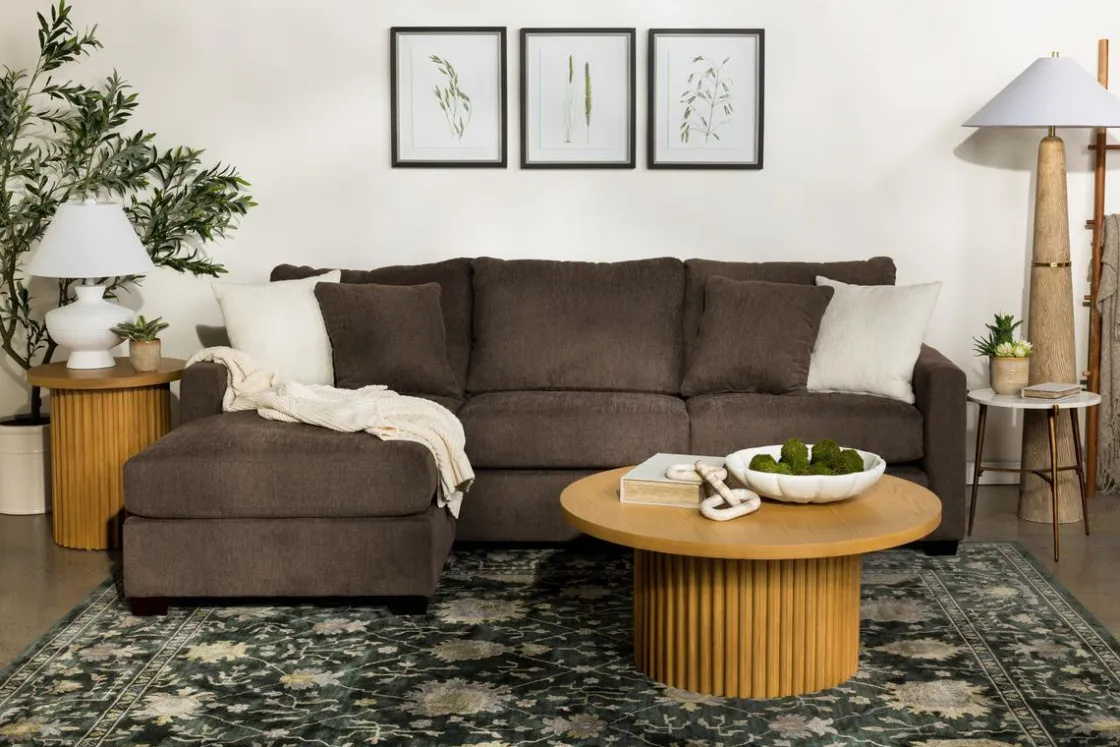 Mor Furniture Barrett Reversible Sofa Chaise In Fisk Smoke