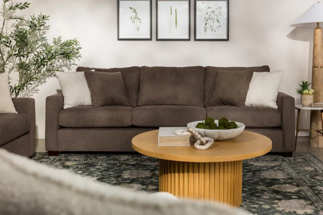 Mor Furniture Barrett Sofa & Loveseat In Fisk Mushroom