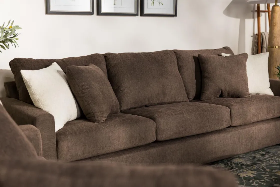 Mor Furniture Barrett Sofa & Loveseat In Fisk Mushroom