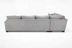 Mor Furniture Barrett Tux Sofa Chaise Sectional In Fisk Smoke, Right Facing