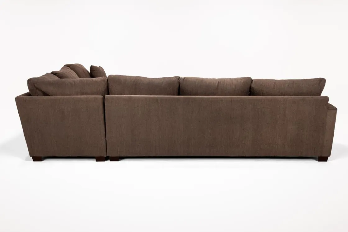 Mor Furniture Barrett Tux Sofa Chaise Sectional In Fisk Smoke, Right Facing
