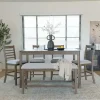 Mor Furniture Barry Counter Height Dining Table, 4 Stools & Bench In Light Brown