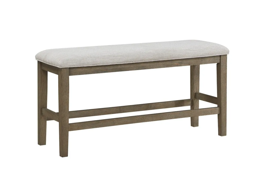 Mor Furniture Barry Counter Height Dining Table, 4 Stools & Bench In Light Brown