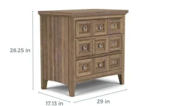 Mor Furniture Bay Creek 3 Drawer Nightstand In Light Gray