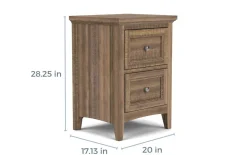 Mor Furniture Bay Creek 3 Drawer Nightstand In Light Gray
