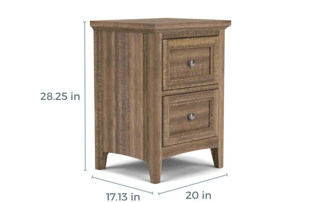 Mor Furniture Bay Creek 3 Drawer Nightstand In Light Gray