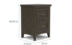 Mor Furniture Bay Creek 3 Drawer Nightstand In Light Gray