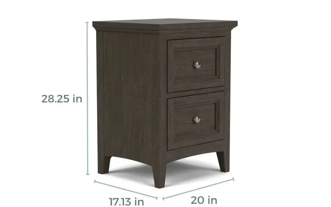 Mor Furniture Bay Creek 3 Drawer Nightstand In Light Gray